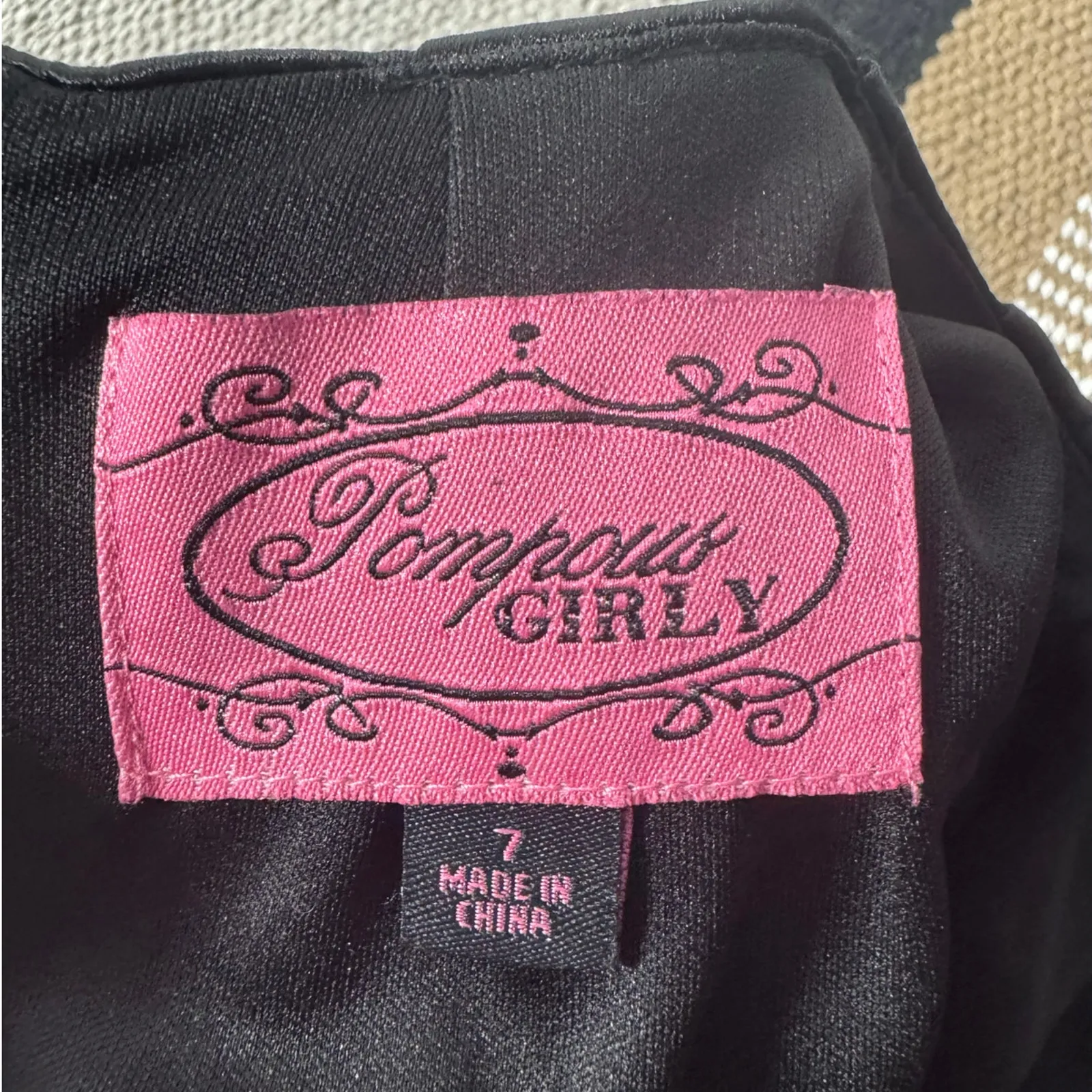 Vintage Pompous Girly Dress Juniors 7 Black Cocktail Party LBD Party Y2K Bratz Size 6 - Image 5