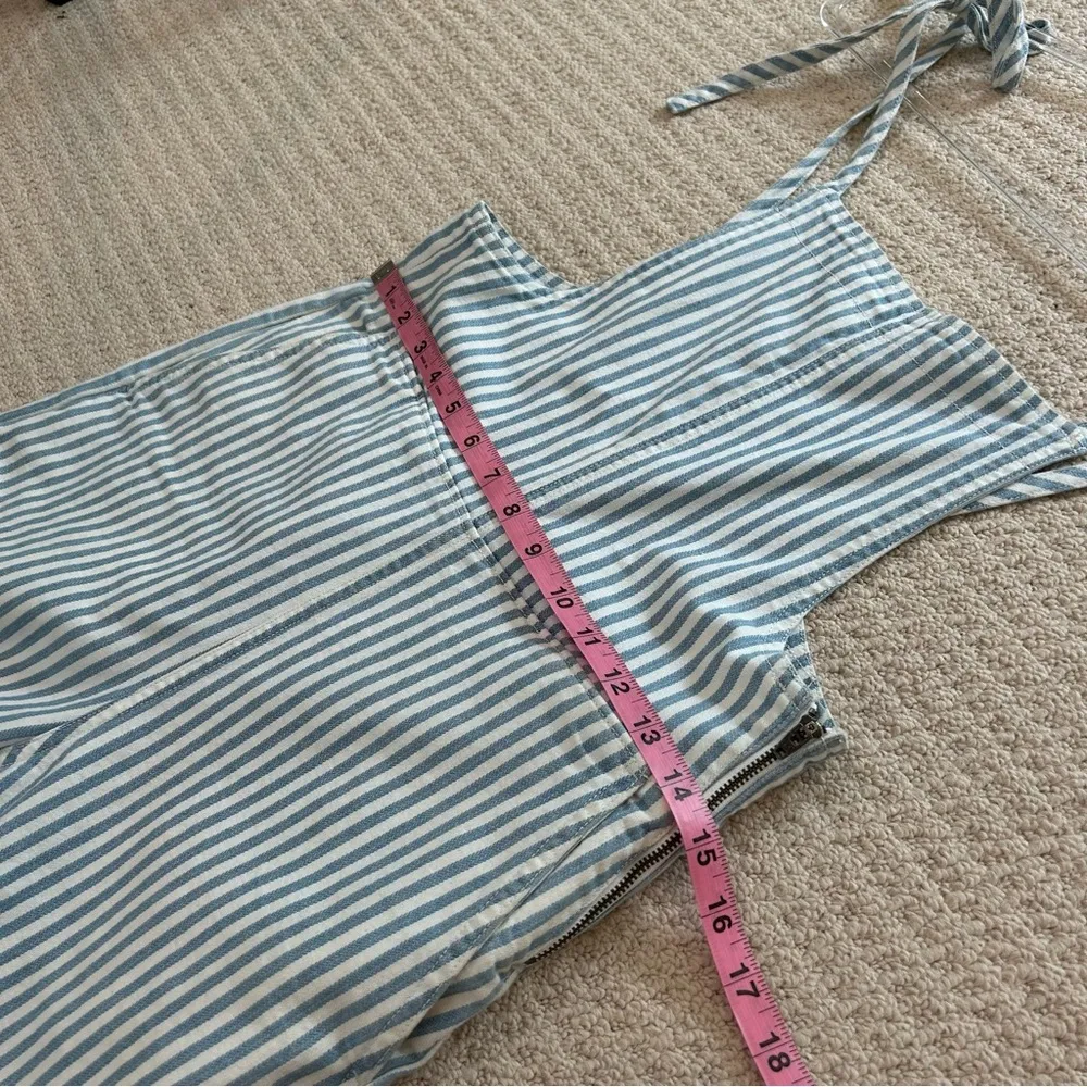 Madewell Tie-Strap Overalls in Railroad Stripe - Image 10