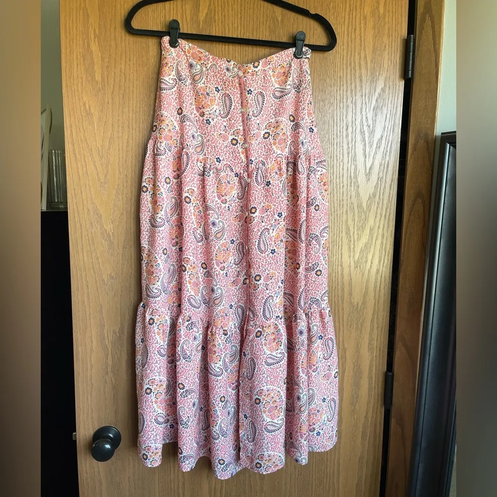 Max Studio  Women's Button Front Tiered Midi Skirt - Image 4