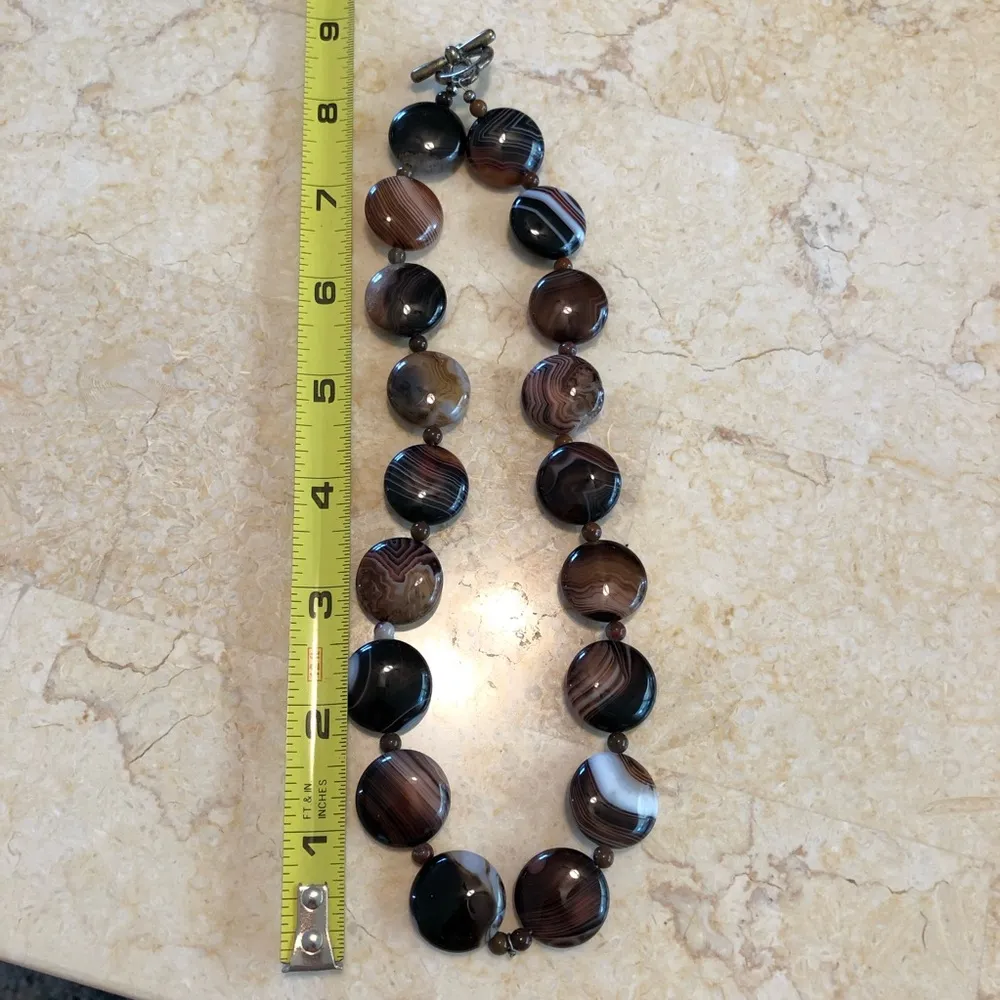NEW Brown Onyx Agate Necklace - Image 2