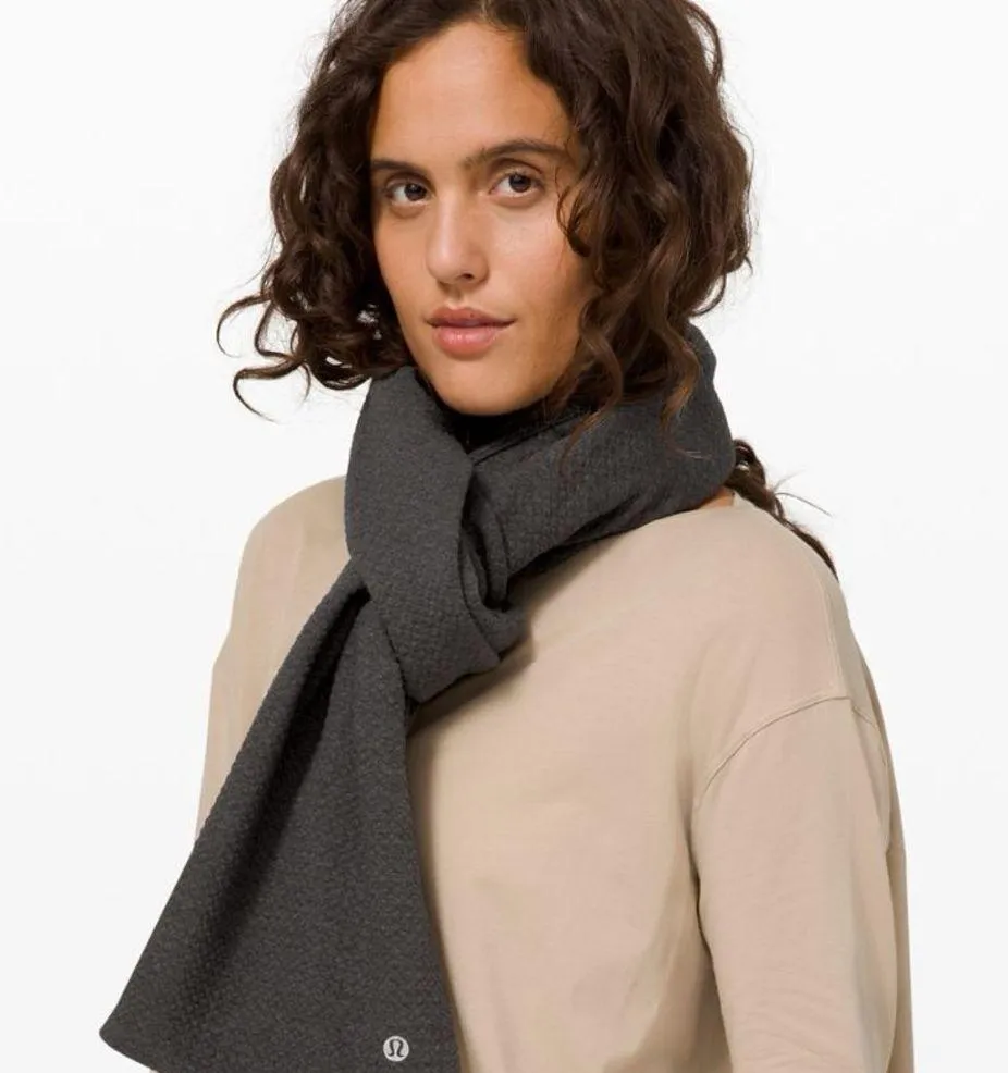 Lululemon All Ease Winter Scarf Heathered Cassis & Black NWT - Image 2