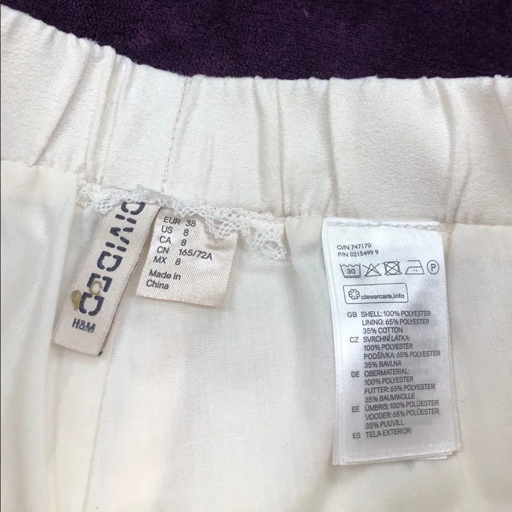 H&M Divided Cream White Laser Cut Shorts 8 - Image 5