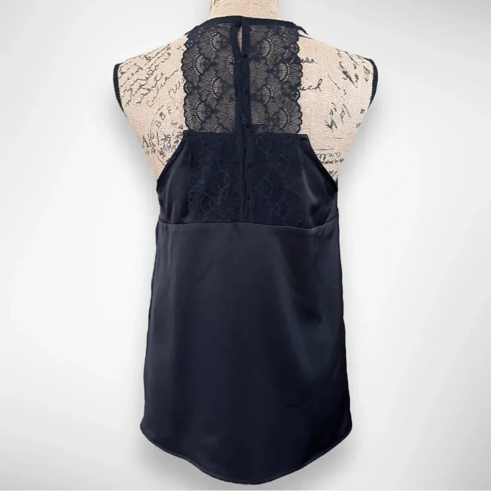 GIBSON X LIVING IN YELLOW Women's Betty Lace Trim Camisole Small | NWT‎ Black - Image 4