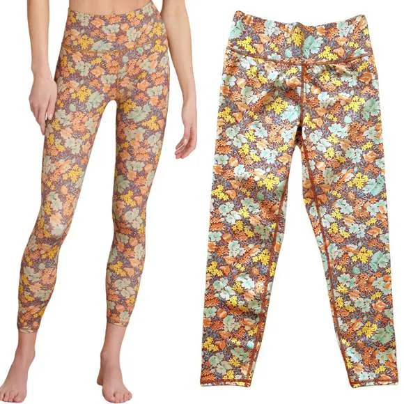 VERONICA BEARD Vilena Leggings Floral Orange Multi High Rise Workout Small NWT - Image 2