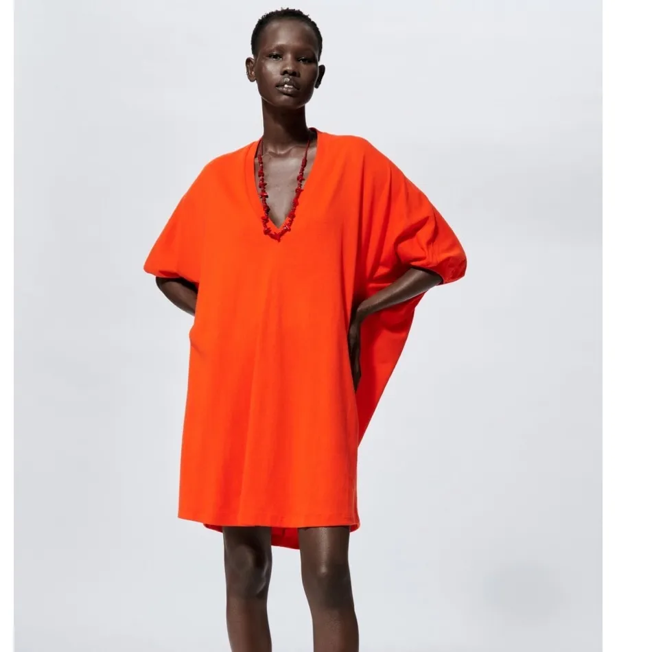 NWT ZARA BLOGGERS FAV CACOON DRESS LAGENLOOK SMALL - Image 2