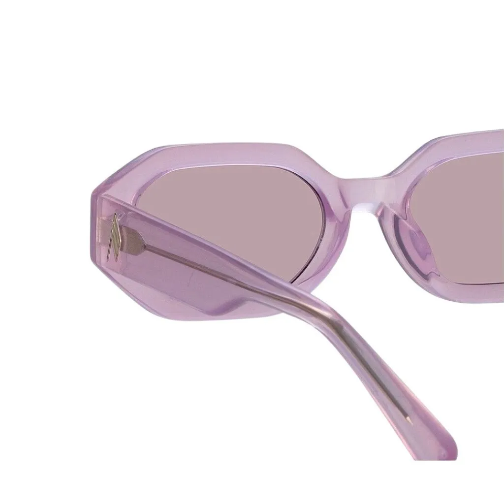 THE ATTICO X Linda Farrow Irene Sunglasses in Pink Silver With Case Womens - Image 4