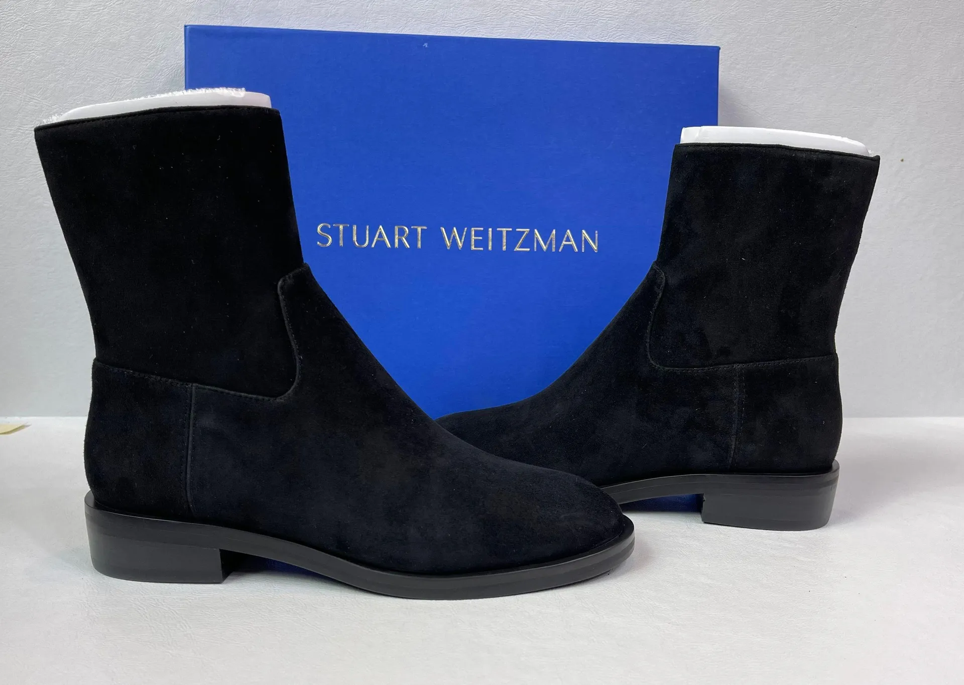 Stuart Weitzman Kye Suede Zip Booties Night Out - Image 2