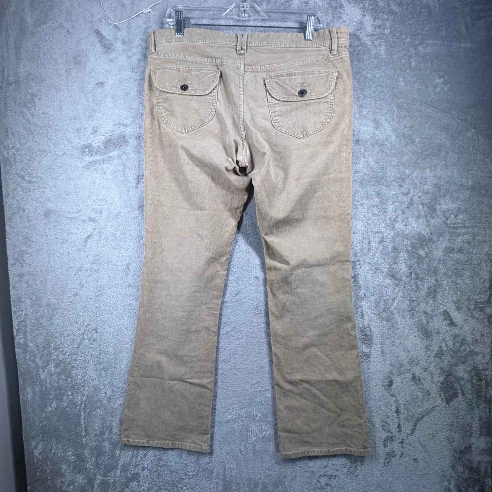 Old Navy Corduroy Pants 12 Tan Beige Bootcut Cottagecore Academia Classic Y2K‎ - Image 3