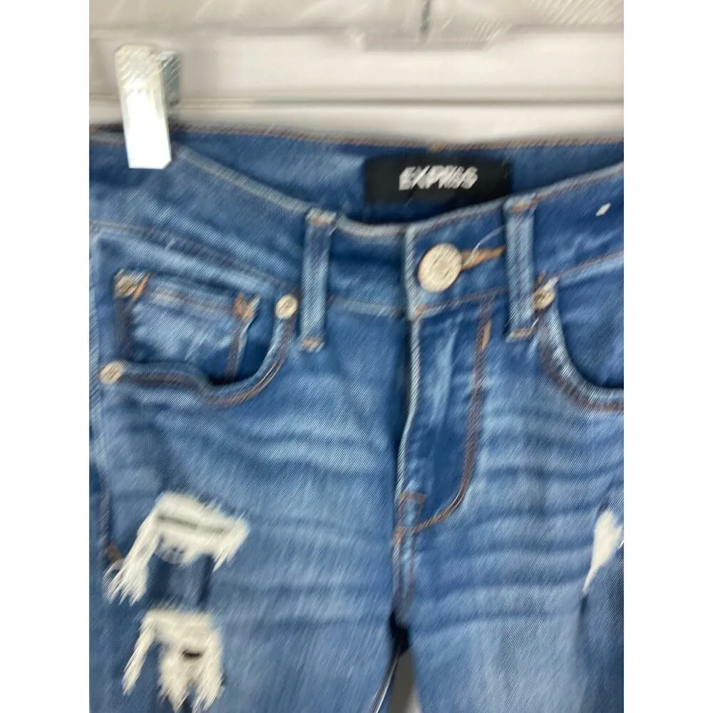 Express Jeans Ankle Legging Mid Rise Performance Stretch Jean Size 00 - Image 3