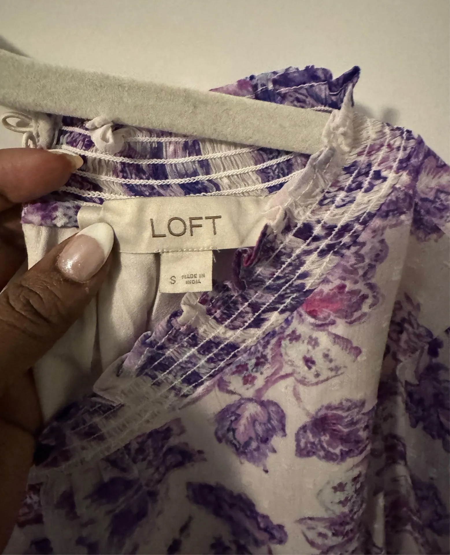 Loft Floral Blouse Long Sleeve Small - Image 2