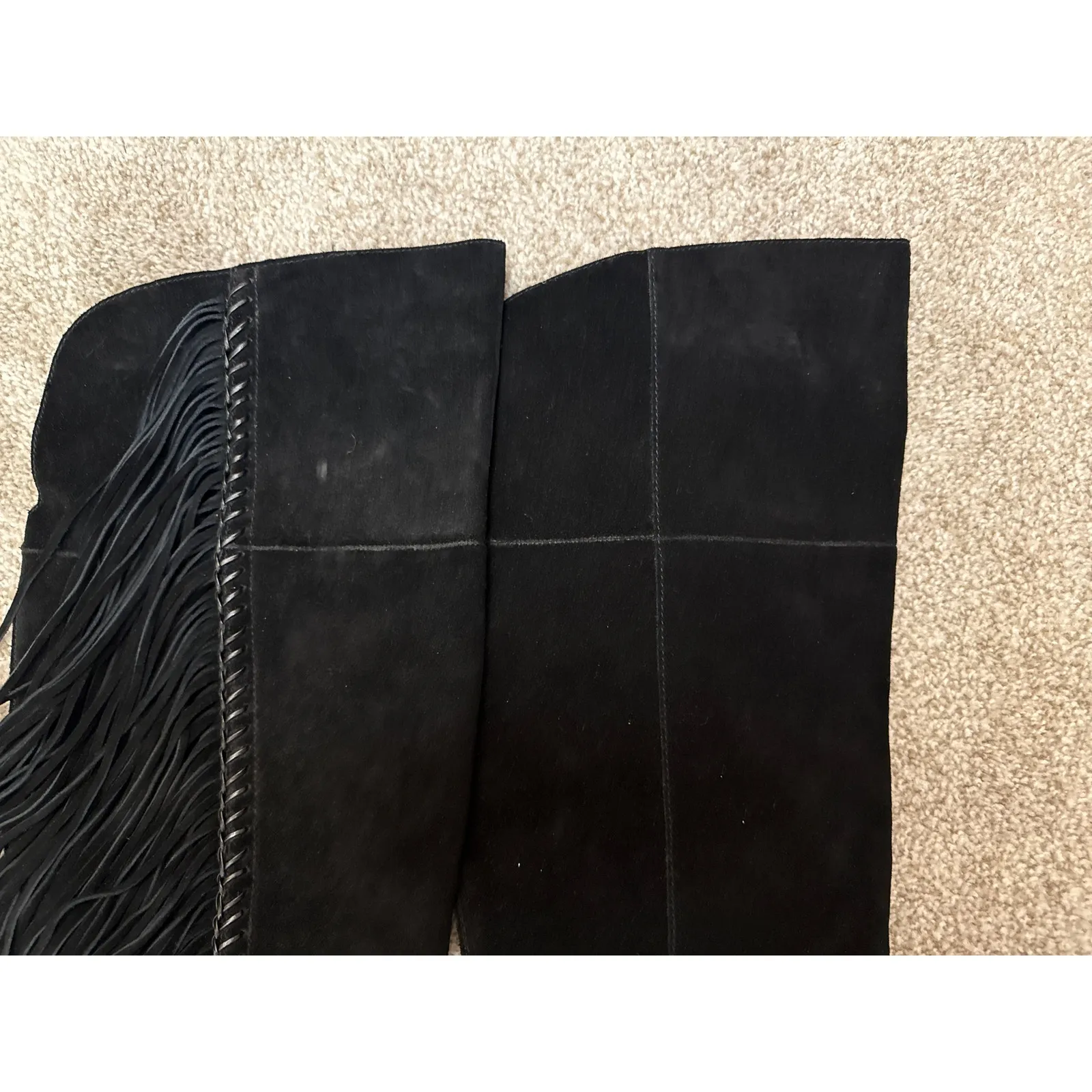 Dolce Vita Black Izie Fringe Pointed Toe High Shaft High - Image 8