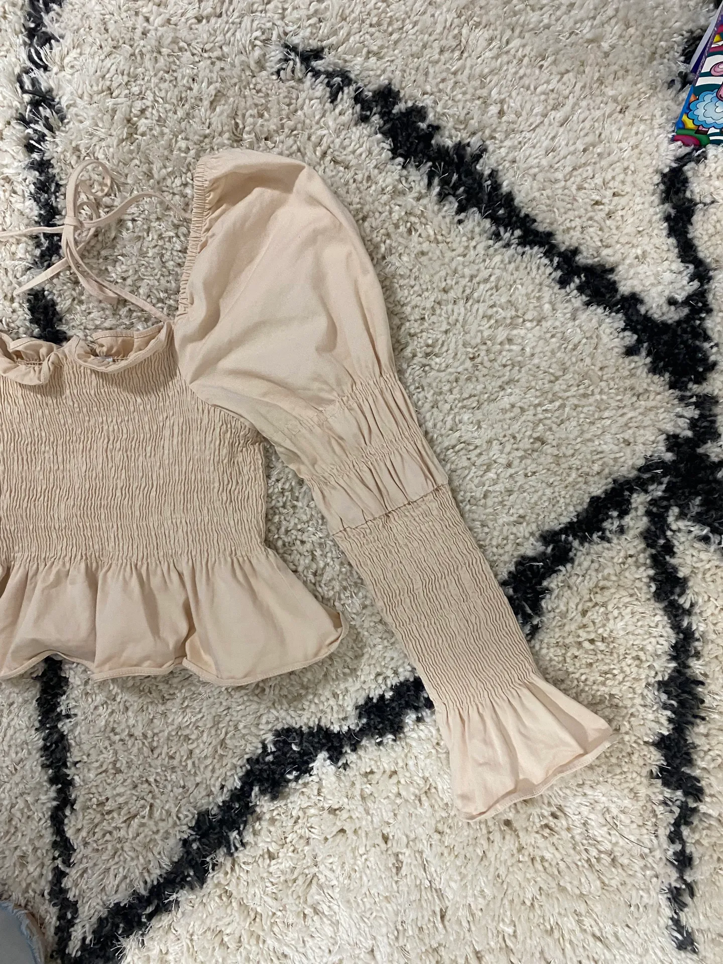 Shirred Cropped Blouse - Image 6