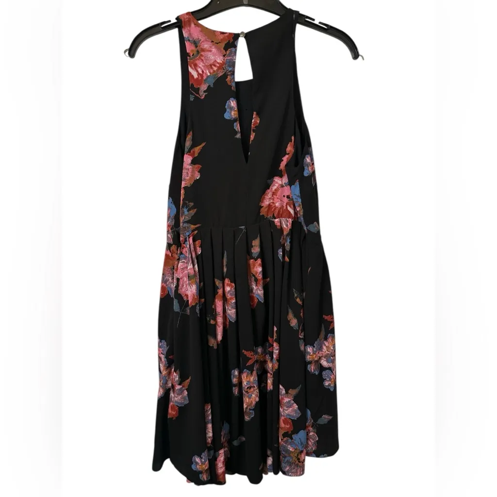 Free People Flutterby Floral Print Dress Black Twilight Combo Size 4 - Image 2