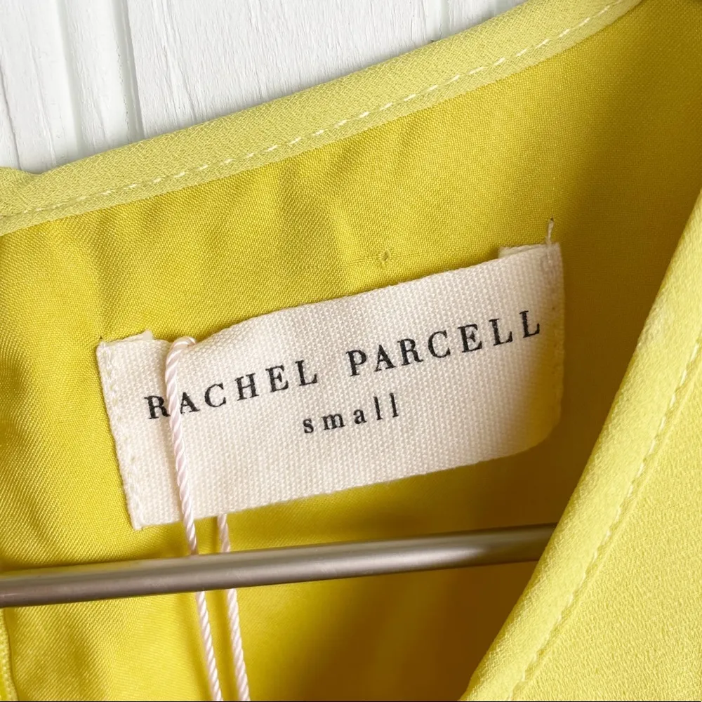 NEW Rachel Parcell Collection Autumn Apple Dress in Citrus Yellow Size Small - Image 9