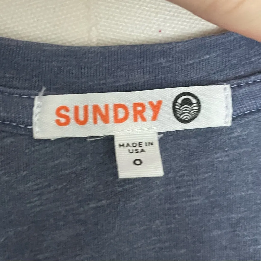 Sundry Dress Shirt Dress Bodycon Ruched Sides V-Neck Lounge Beach Heathered Blue - Image 6