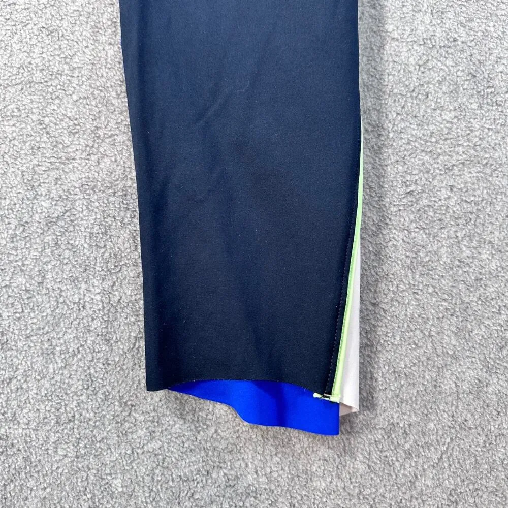 Athleta Velocity Colorblock Capri Leggings Women's Medium Stretch Zipper Pocket - Image 8