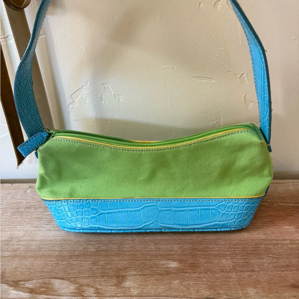 Tommy Hilfiger  Green and Blue Shoulder Bag - Image 3