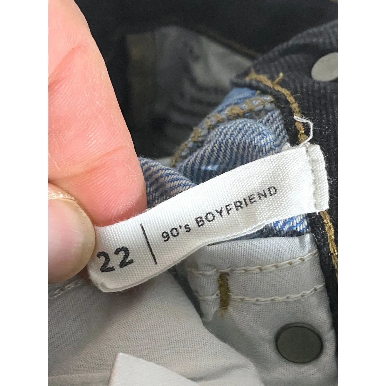 Pacsun 90s Boyfriend Two Tone Jeans Womens 22 Contrast Y2K Colorblock Retro Boho - Image 7