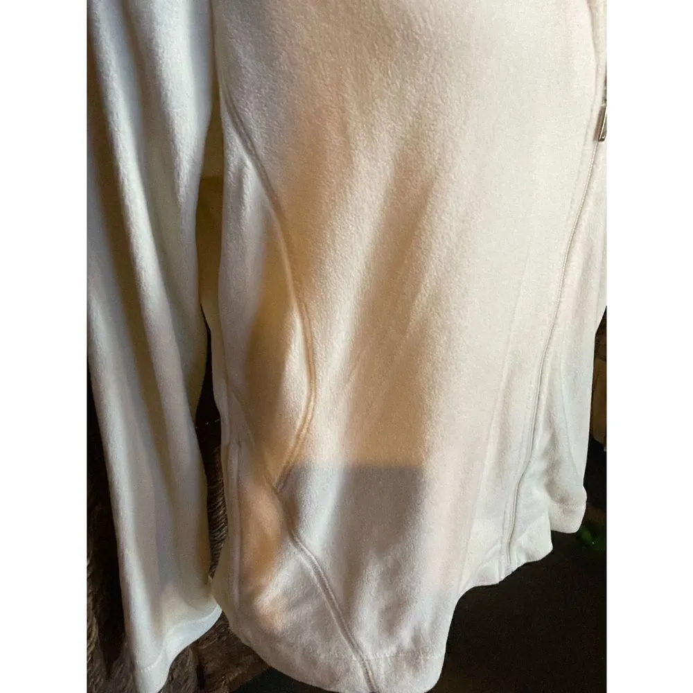 Jockey Sport Full Zip Cream Colored Hooded Jacket Size Large - Image 7