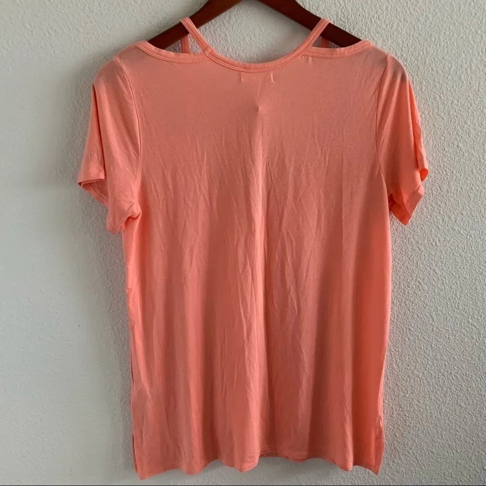 NWT VS PINK Cut Out Neckline Super Soft Tee Small - Image 2
