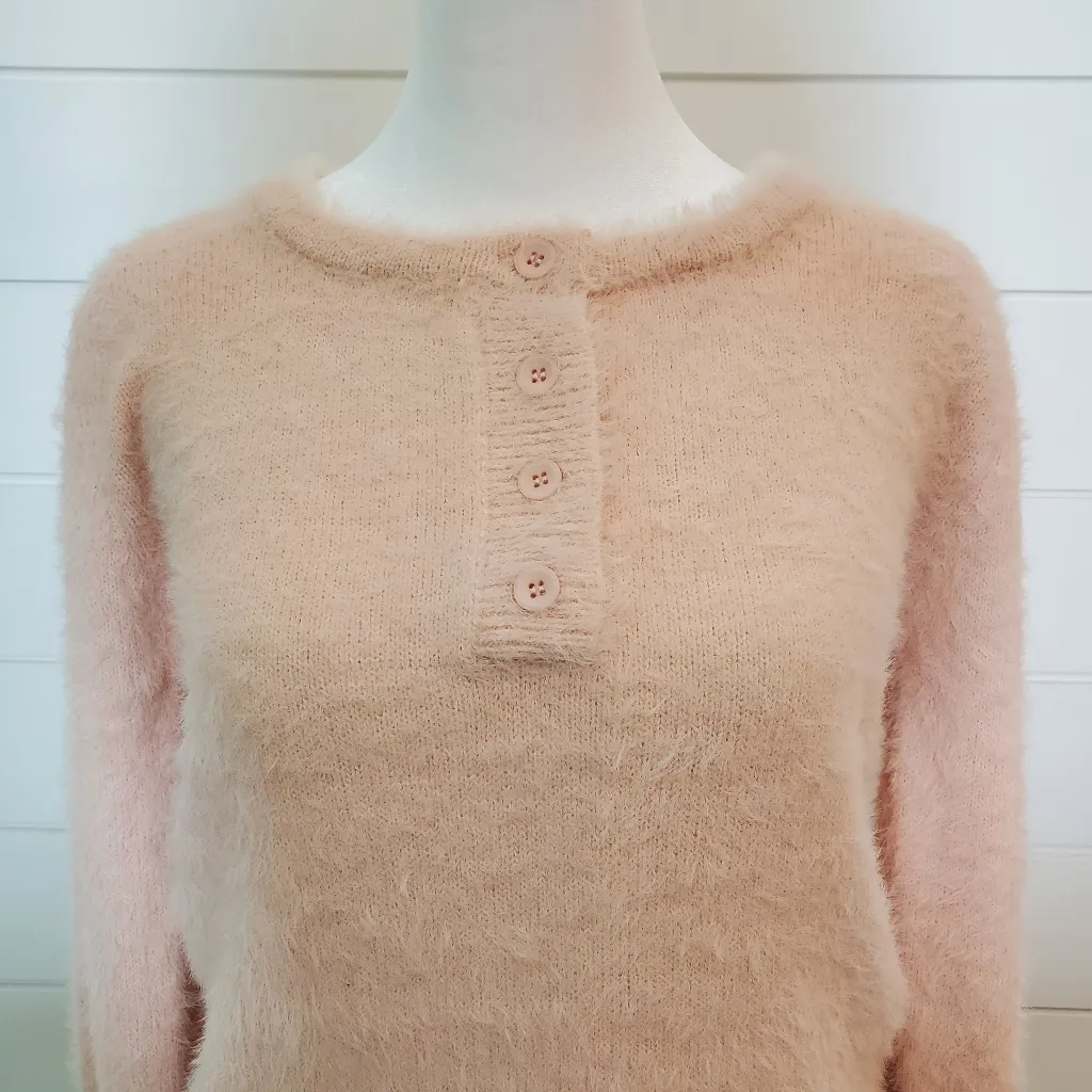 Listicle Cozy Weaved Pink Sweater.‎ Size: M - Image 3