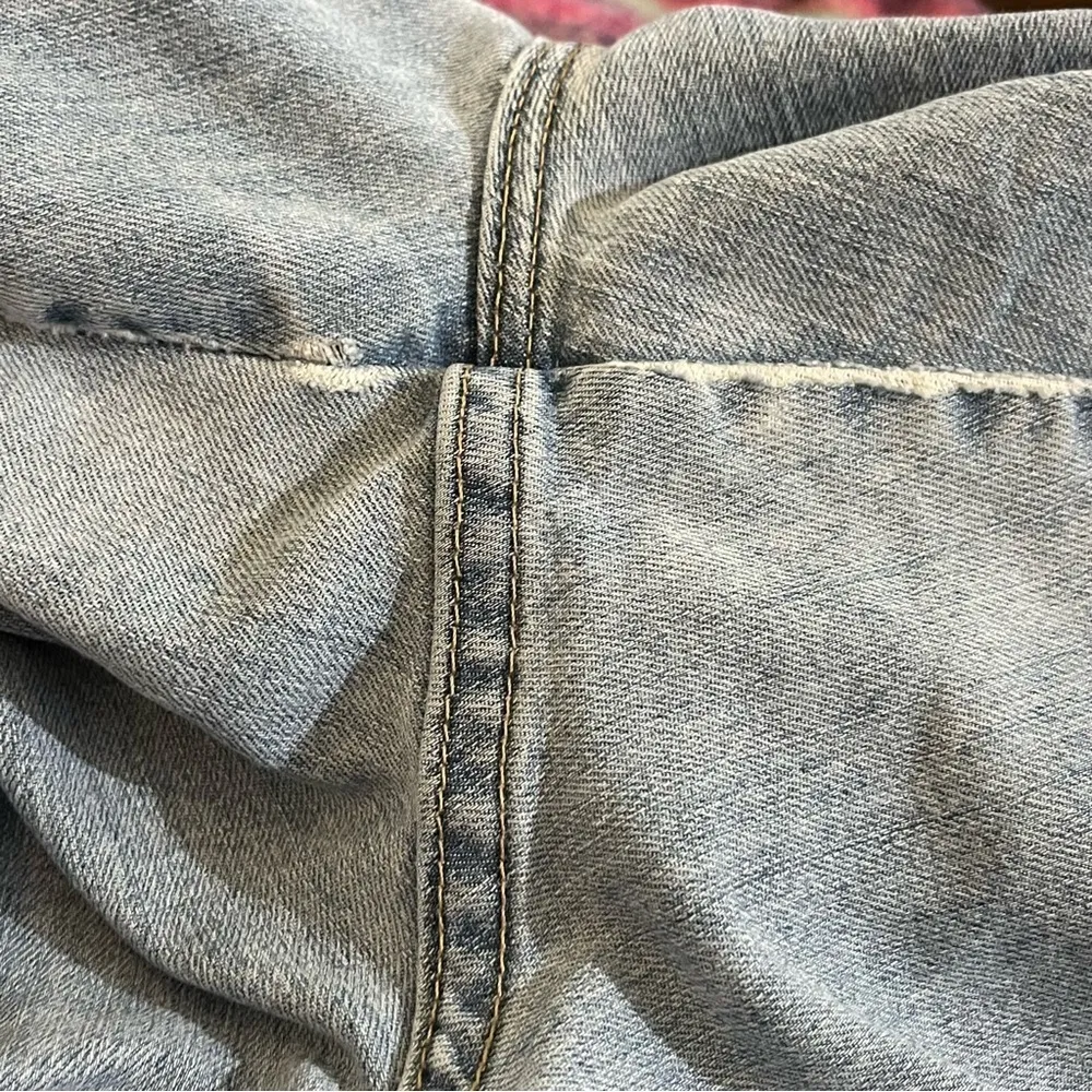 Lee Relaxed Fit High Rise Straight Leg Jeans Light Wash Indigo 14 Medium - Image 6