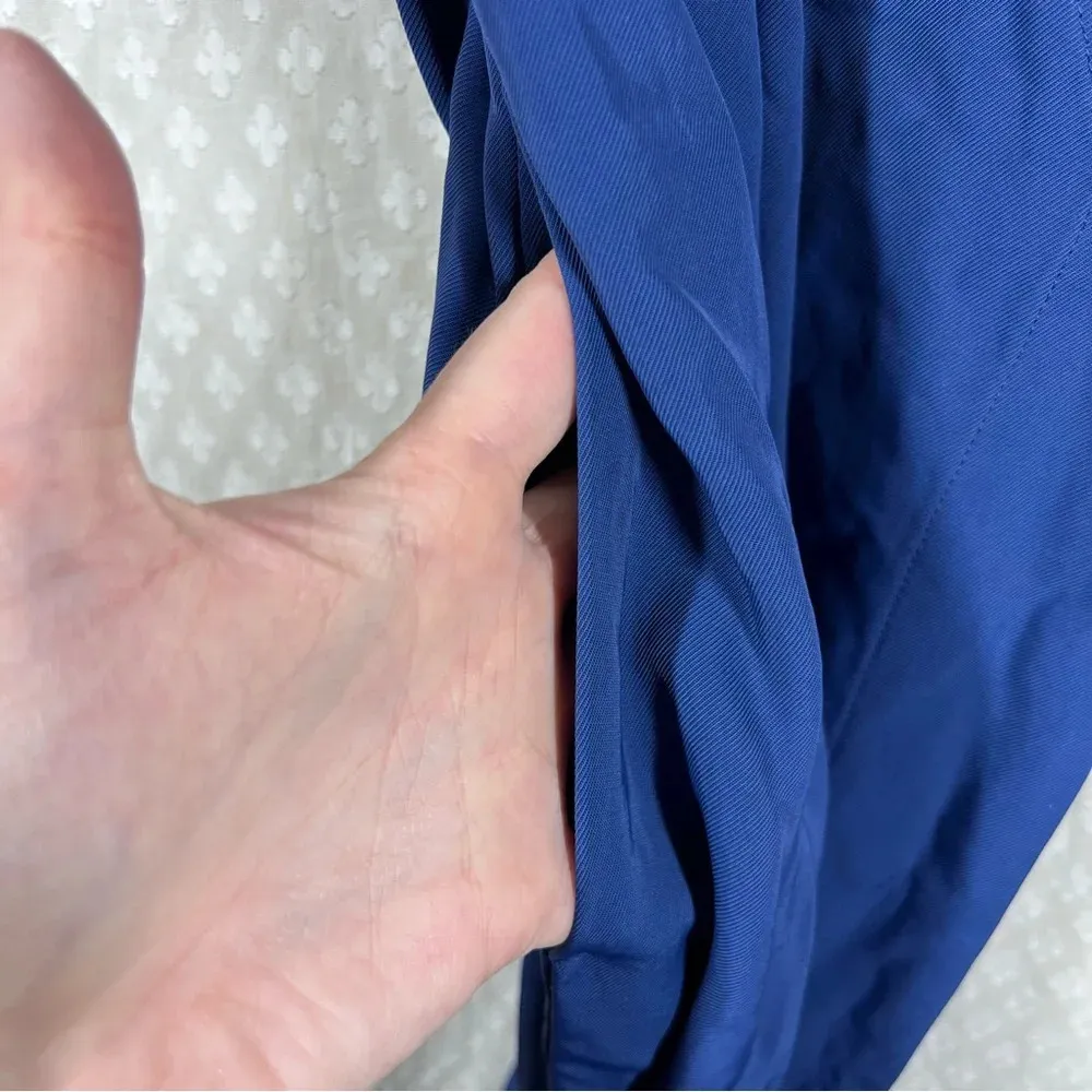 Everlane‎ Dark Blue Goweave Midi Wrap Dress - Image 4