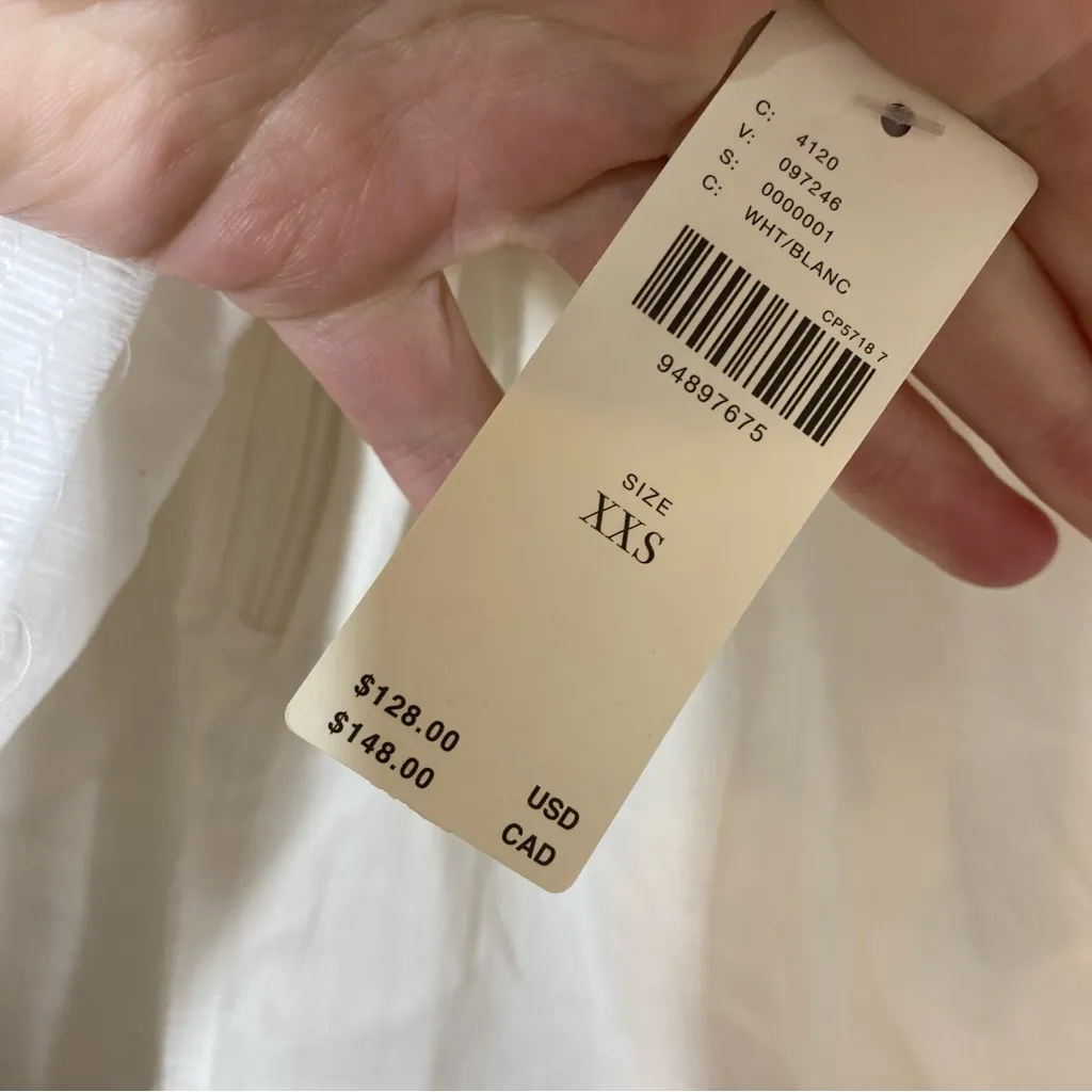 Anthropologie‎ PILCRO Low-Slung Pleated Skirt white corduroy belted y2k sexy - Image 4