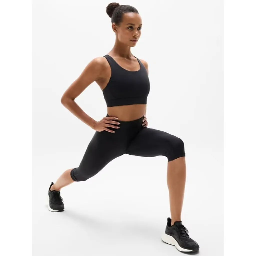 New Athleta XS Pacesetter Ultra High Rise Crop Legging Black Regular - Image 2