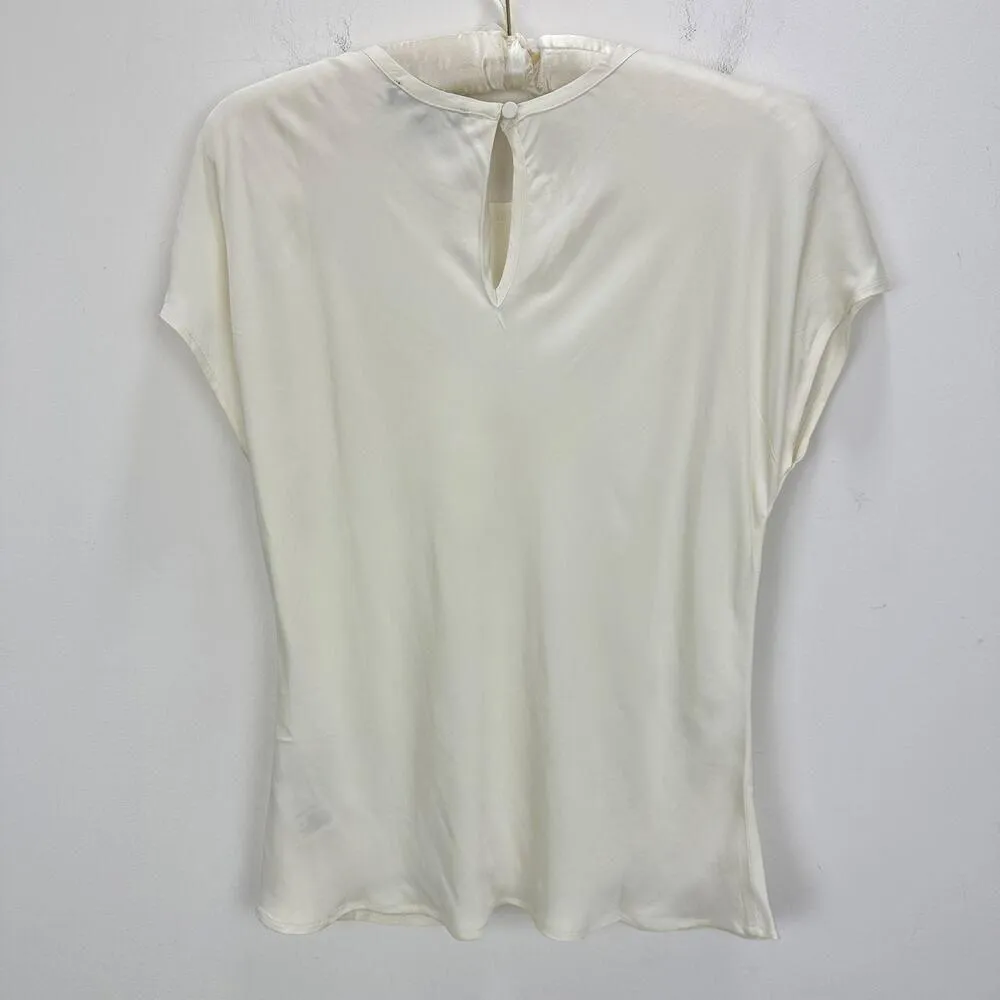 J.Crew Drapey Tee Shirt Top Blouse Viscose Ivory Classic Neutral Small NWT - Image 7