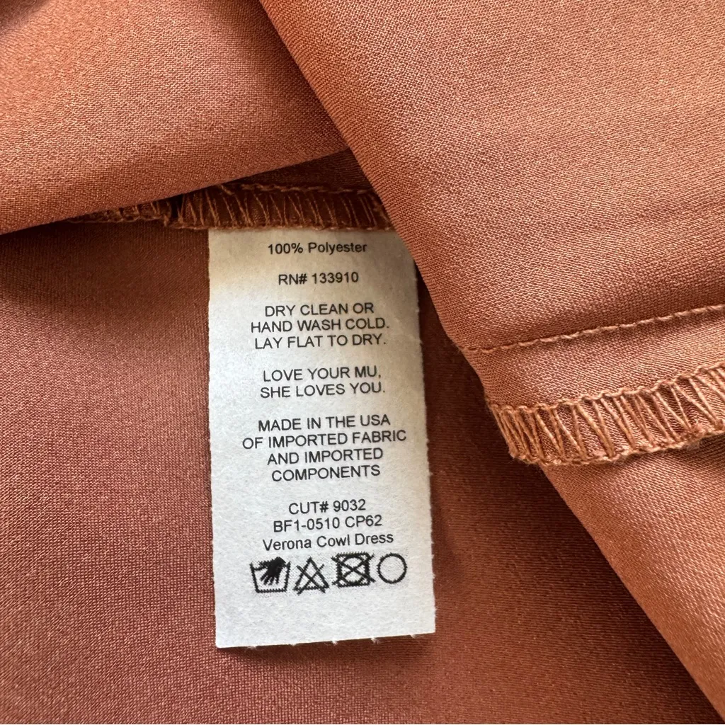 Show Me Your MuMu Cooper Satin Verona Cowl Dress Size X-Small NWT - Image 7