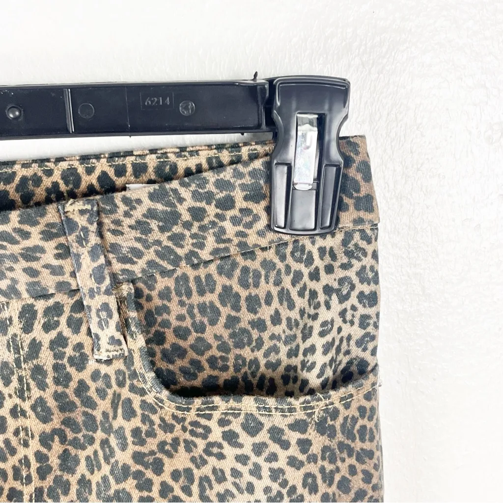 FRAME Le Crop Mini Bootcut Leopard Print High Rise Jeans Size 29 - Image 9