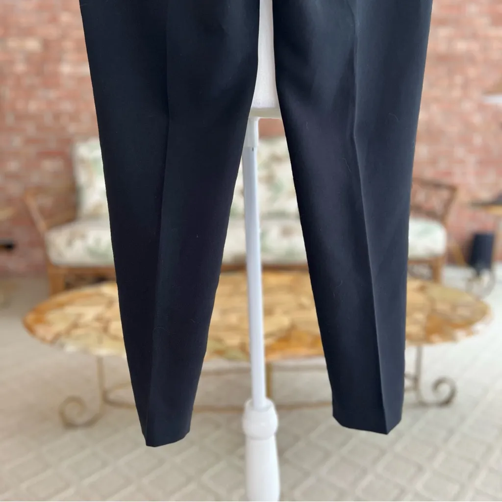 Trouvé Pants Zipper Cuff Ankle Tapered Pleated Trousers 4 Work Office Business Black - Image 10