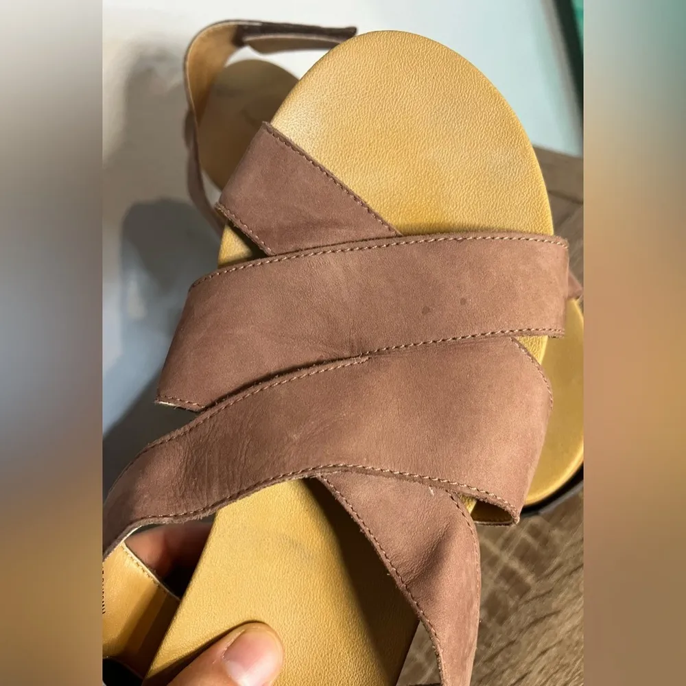 Hush Puppies Leather Suedes Pink Lilly Criss Cross Bounce Slip-on Sandal Sz 9 - Image 15