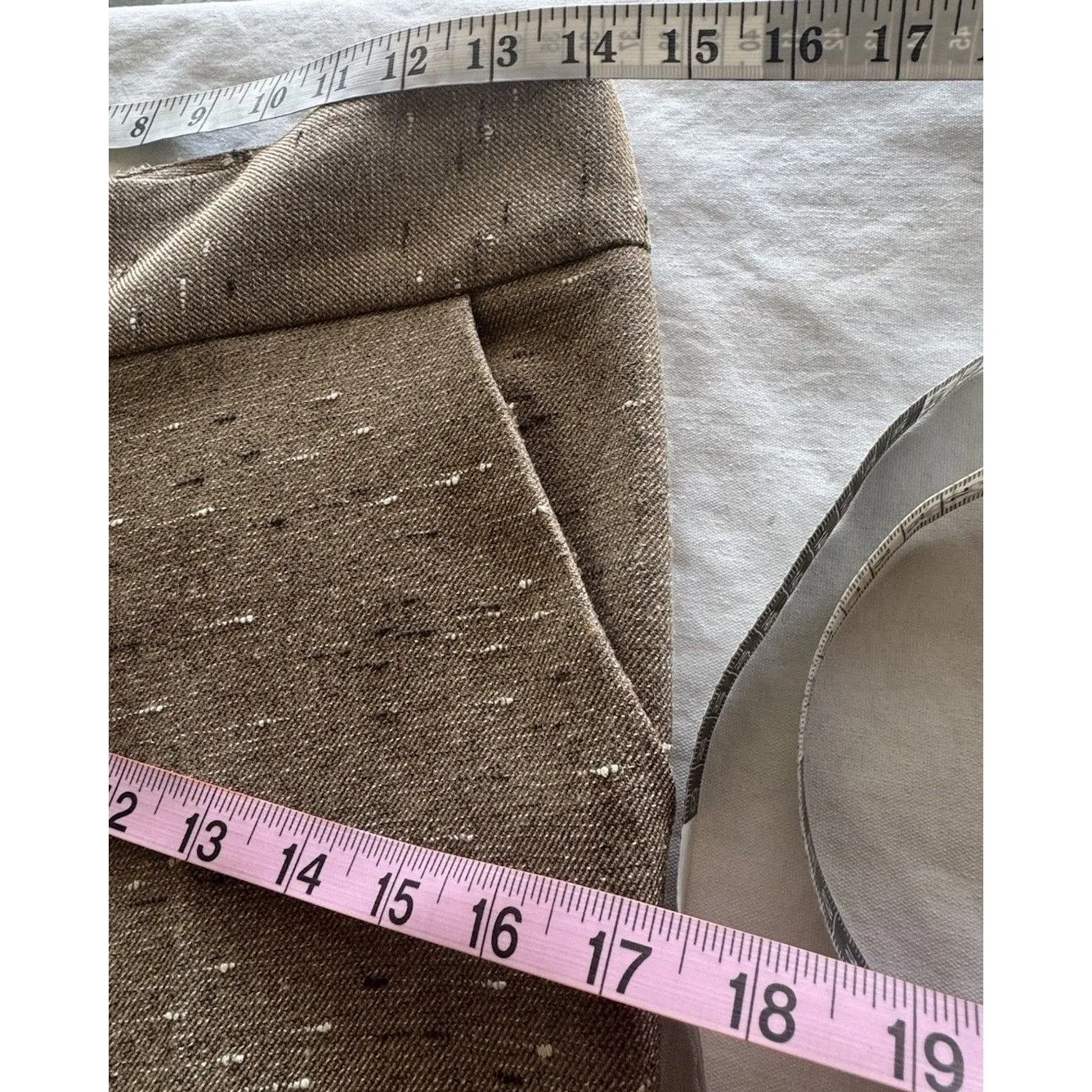 Stoosh Womans Speckled Pants Sz S-M Brown Fall Autumn Trousers Office Work Y2K - Image 7