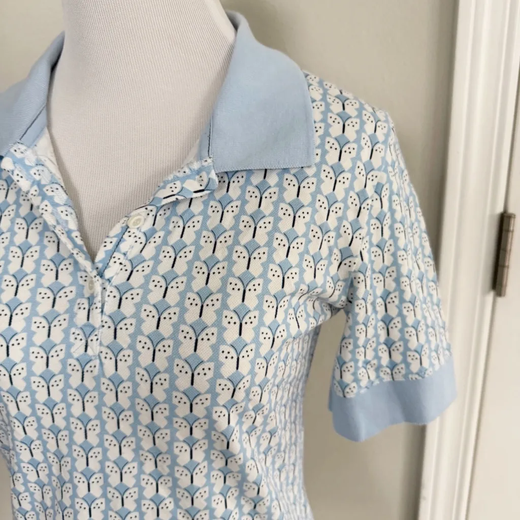 Maeve by Anthropologie Butterfly Polo Top size small - Image 4