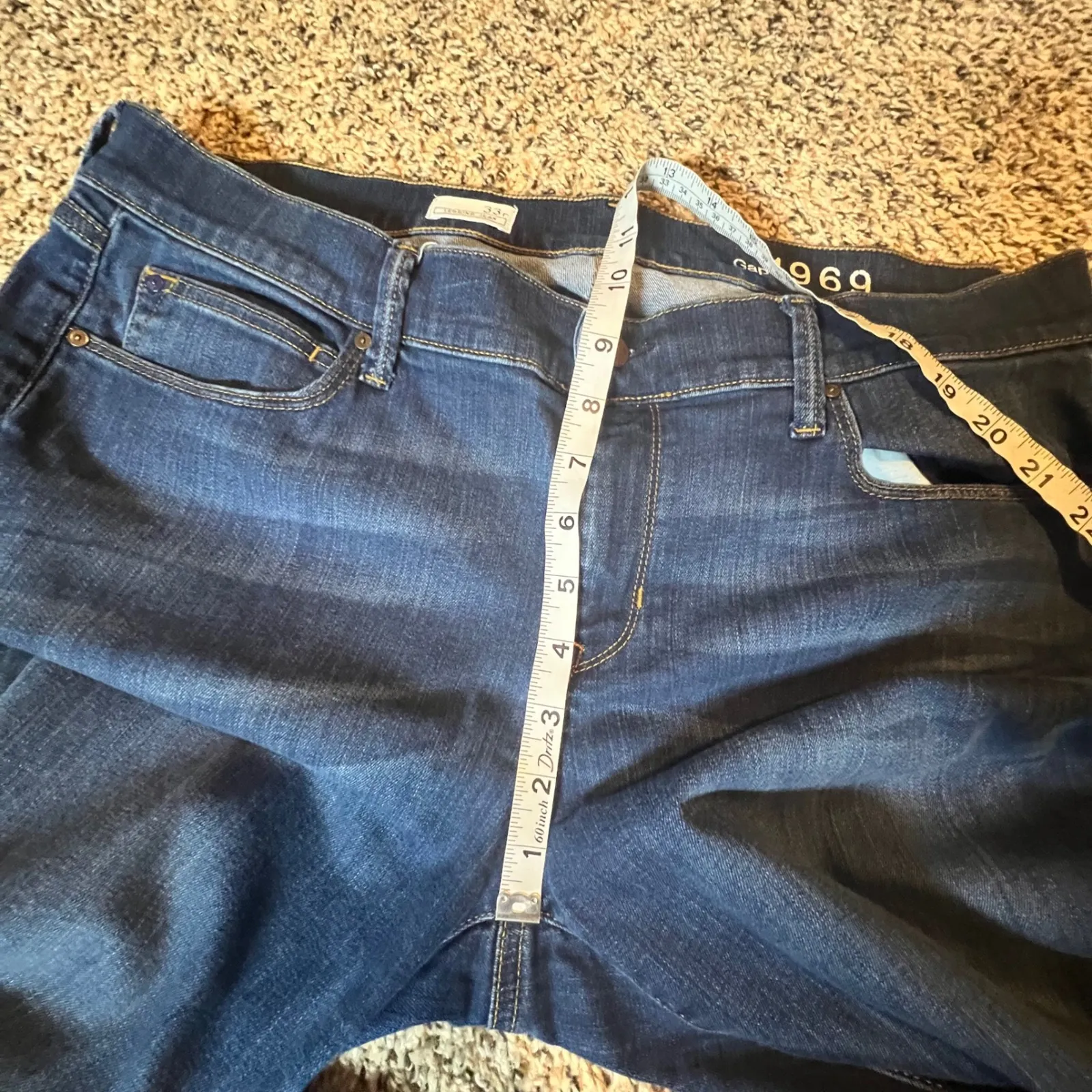 GAP 1969 Womens Dark Wash Legging Jeans Size 33 Regular - Image 5