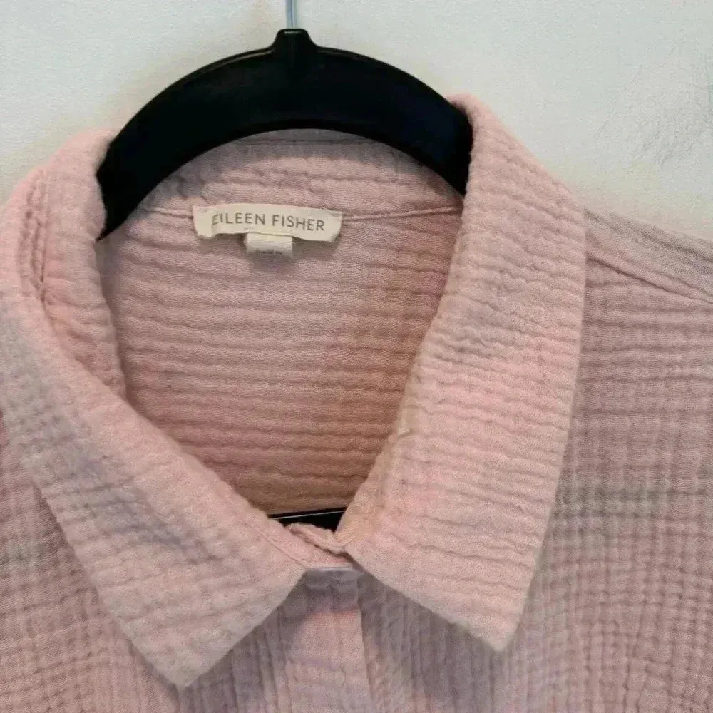 Eileen Fisher Organic Cotton Gause Classic Collar Shirt size s - Image 9