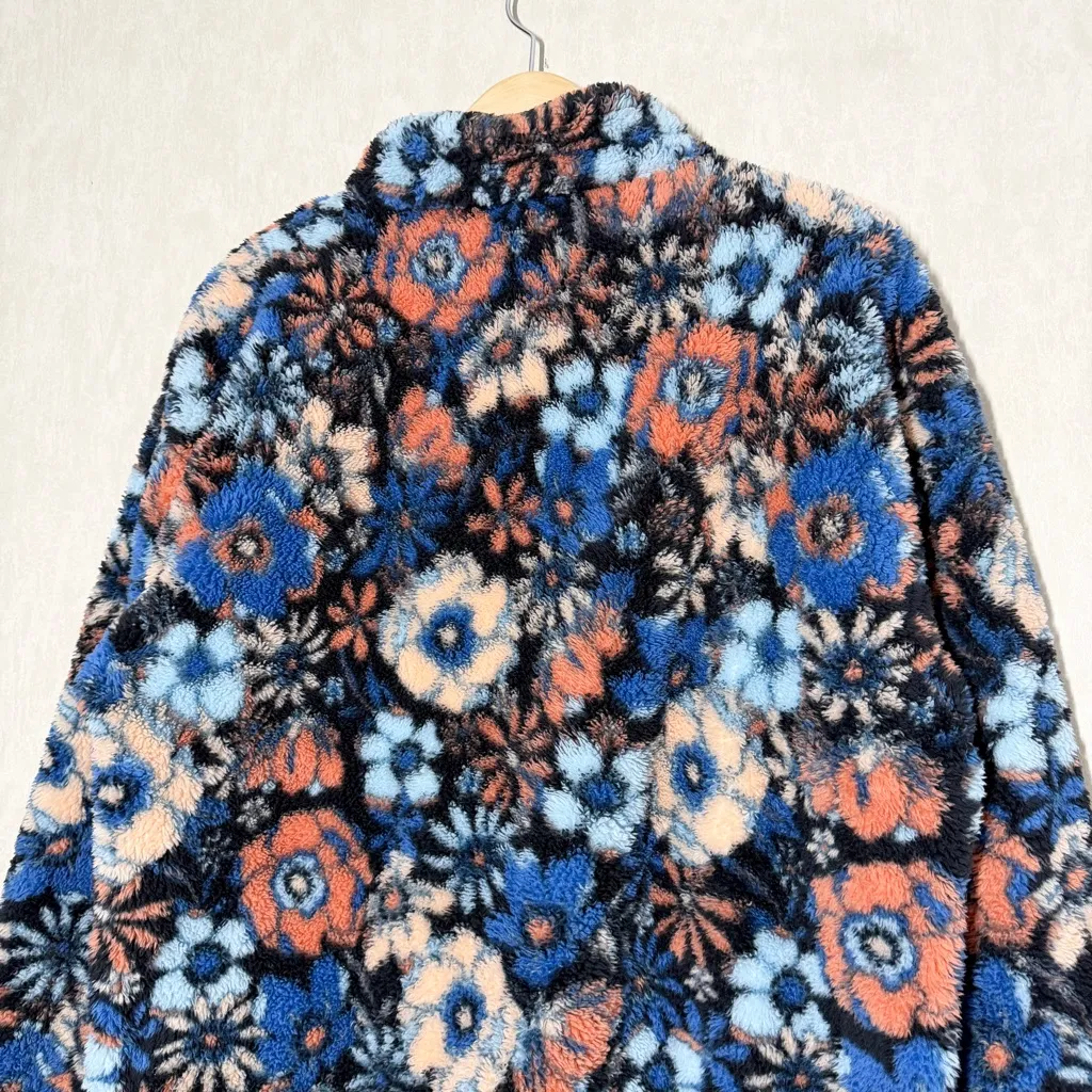 Hurley Women’s Snap Super Soft Plush Fleece Sweatshirt Pullover Top in Floral XL - Image 7