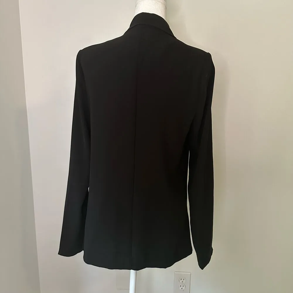 Lulu's Miss Punctuality black lightweight open-front blazer size M - Image 4