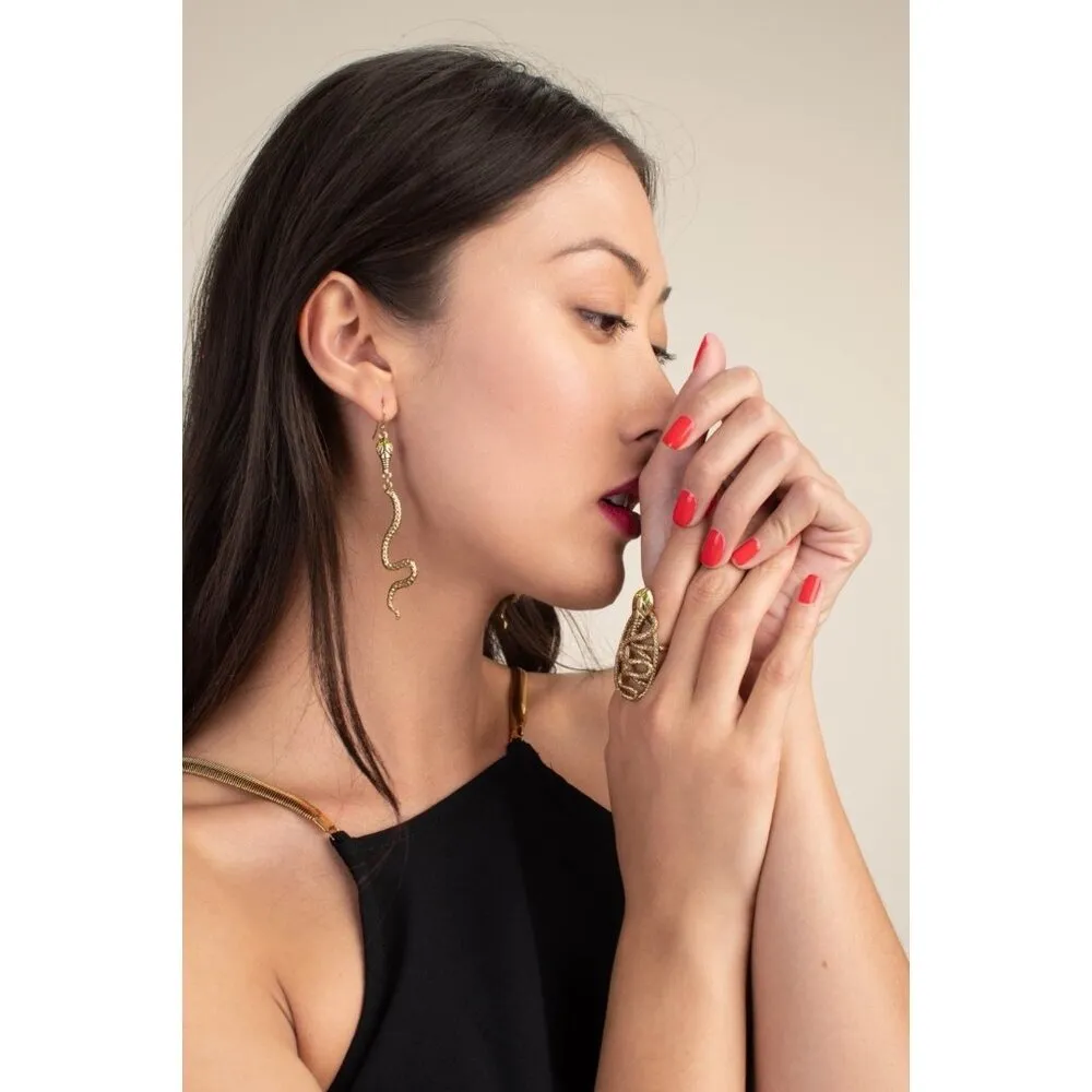 TRINA TURK Snake Charmer Ring ~ Gold One Size NWT - Image 2