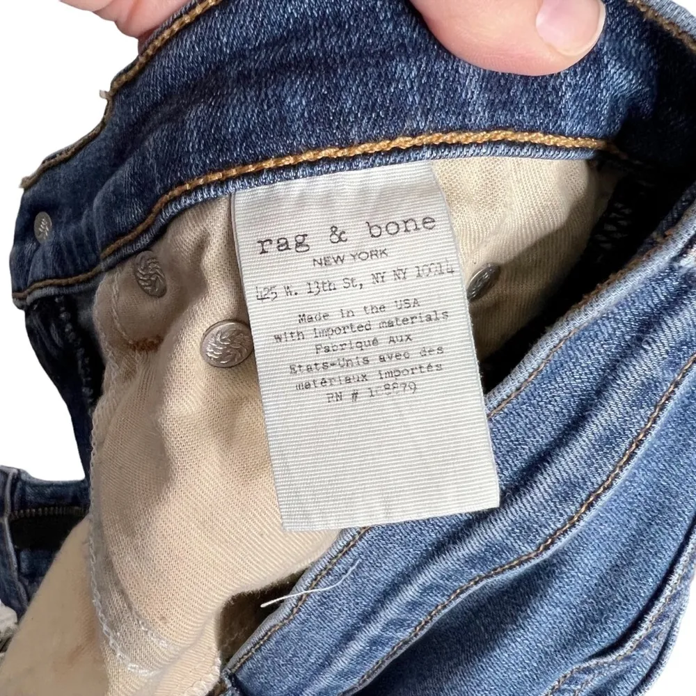 Rag & Bone High Rise Skinny Leg Jeans in Color Sloane - Image 11