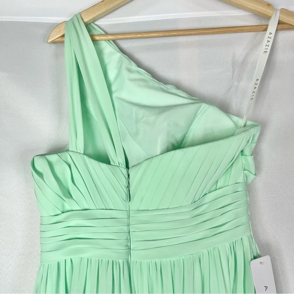 Azazie Molly Mint Bright Green Formal Bridesmaid Dress A6 - Image 7