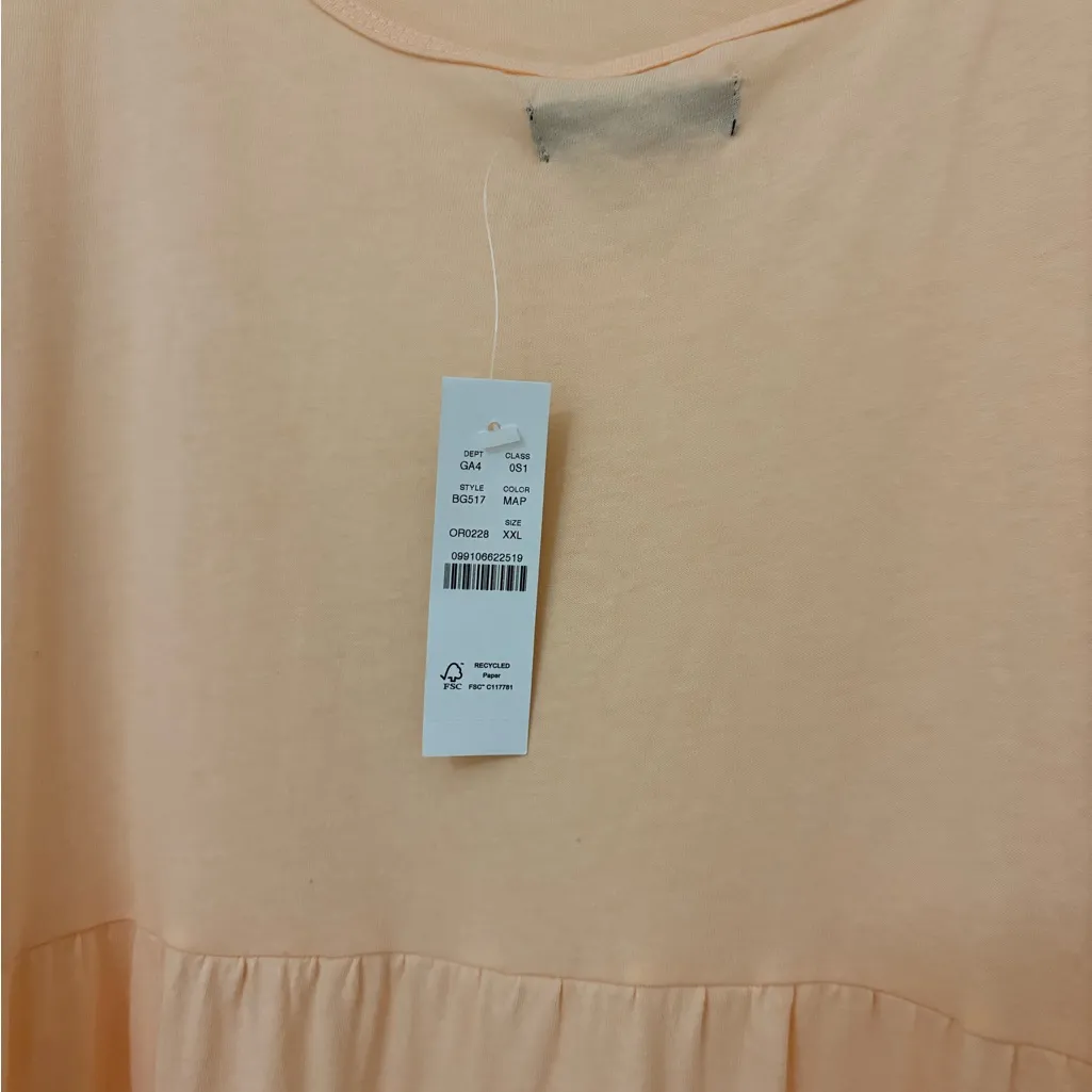 NWT!! J Crew Broken-In Jersey Tiered Maxi Dress in Light Orange - Image 8