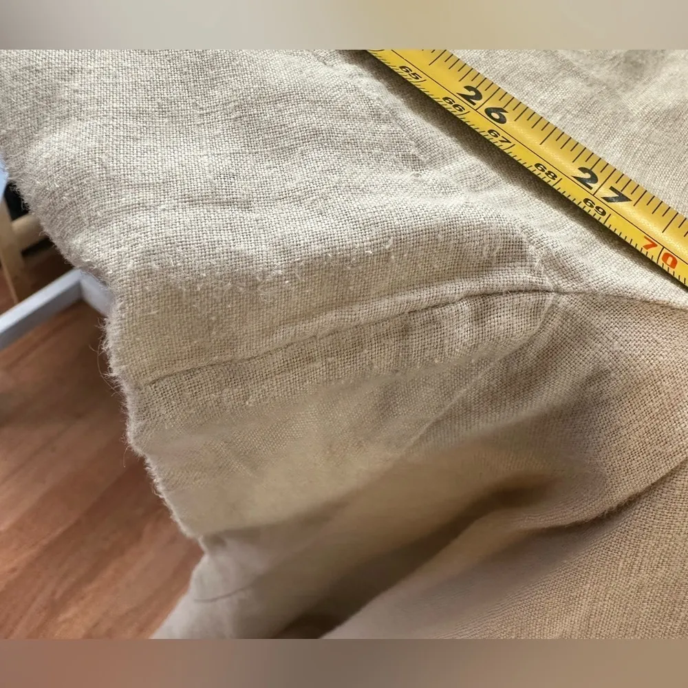 Charter Club Pants Womens 16W Petite Linen Katherine Fit Wide Leg Beige Buttons - Image 11