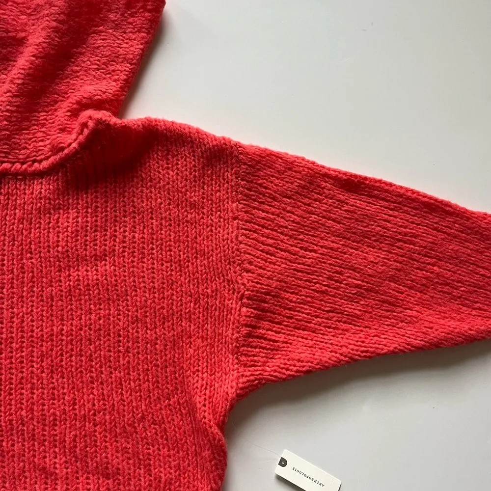 Anthropologie Pilcro Red/Coral Cowlneck Sweater - Image 9