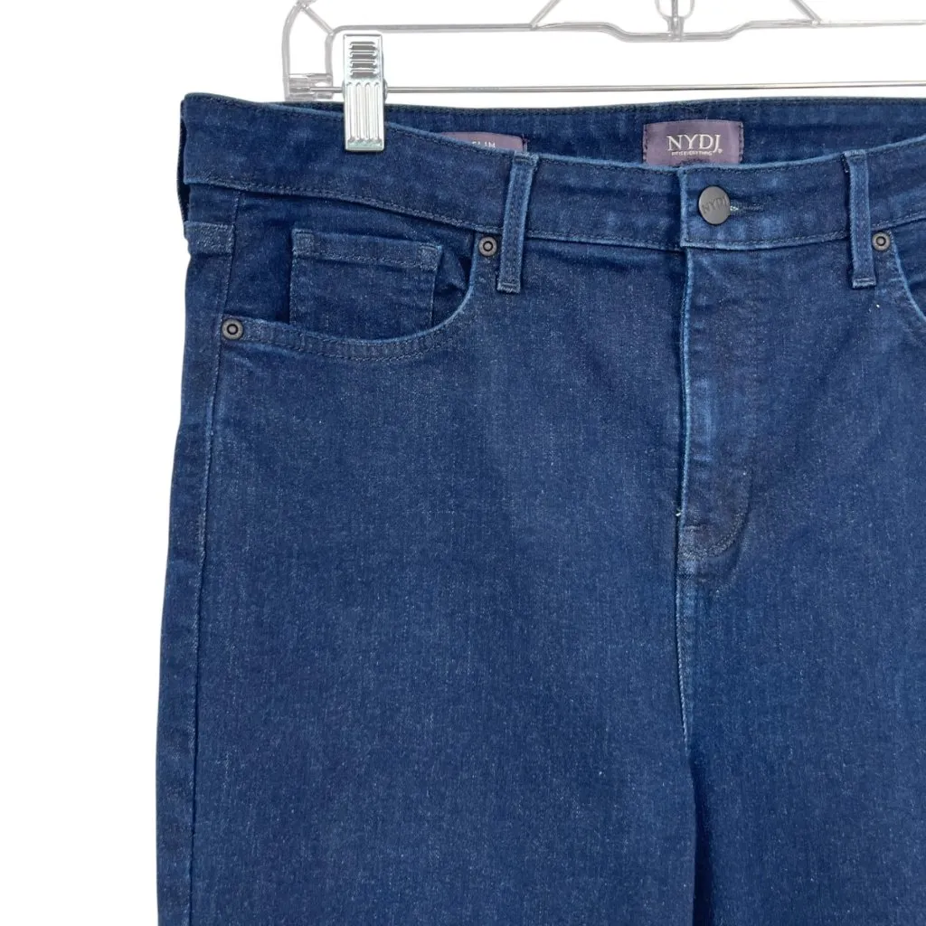 NYDJ Sheri Slim Lift Tuck Jeans Dark Wash Denim Size 16 - Image 3