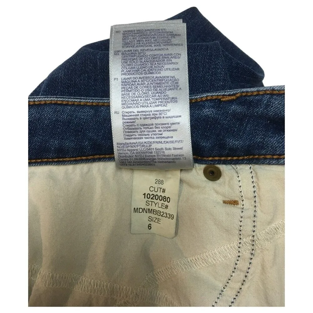 NYDJ Jeans Womens 6 Barbara Bootcut Lift Tuck Dark Wash Mid Rise Denim Blue - Image 6