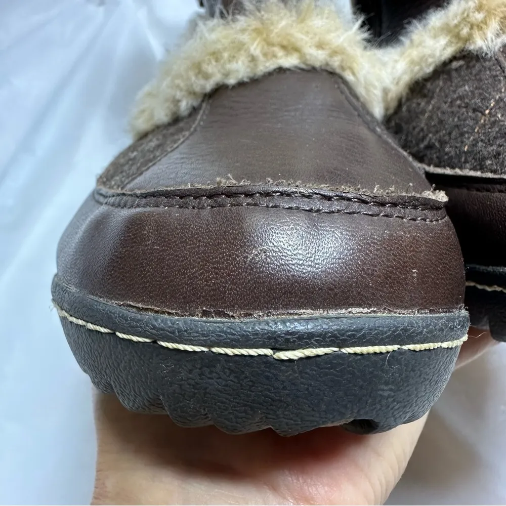 Eskimo brown faux fur lined winter boots sz 7.5 - Image 12
