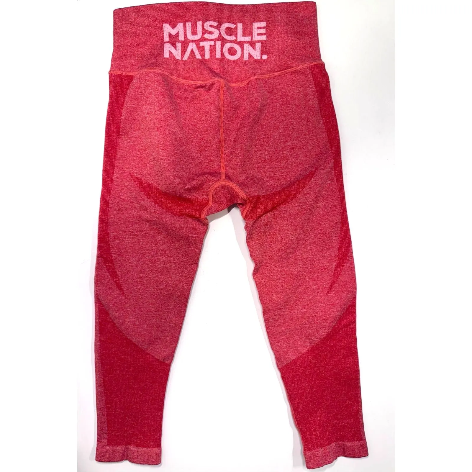 Muscle Nation Shape Up Seamless 7/8 Leggings, Poppy Marl, Small (4-6), High Rise - Image 3